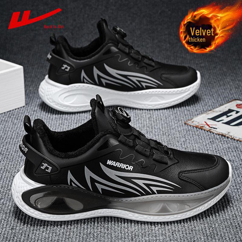 Мужские зимние кроссовки Warrior с водонепроницаемым нескользящим покрытием и подкладкой из бархата и хлопка
