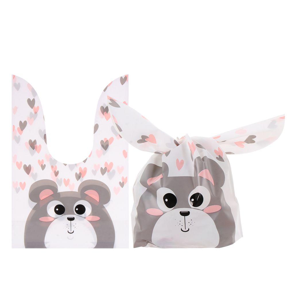 10PCS Cute Storage Pocket Party Supplies Rabbit Cookie Bags Biscuit Package Easter Rabbit Candy Bag