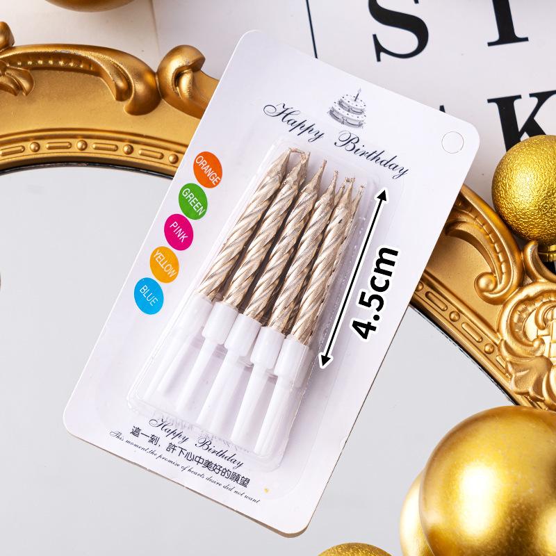 10 шт./кор. блестящие разноцветные свечи для вечеринки по случаю дня рождения, парафиновые свечи-спирали своими руками, романтические мультяшные украшения для торта, аксессуары для украшения торта