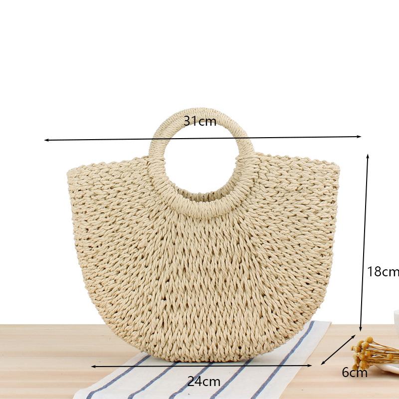 Соломенные сумки для женщин, летняя сумка из ротанга, тканая пляжная сумка ручной работы, сумка в богемном стиле, Бали