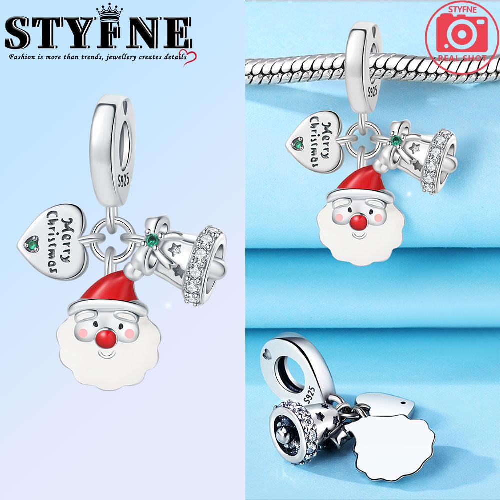 Оригинальные серебряные шармы Рождественские бусины-снежинки для шармов Медные бусины для браслета Изготовление ювелирных изделий Женский подарок