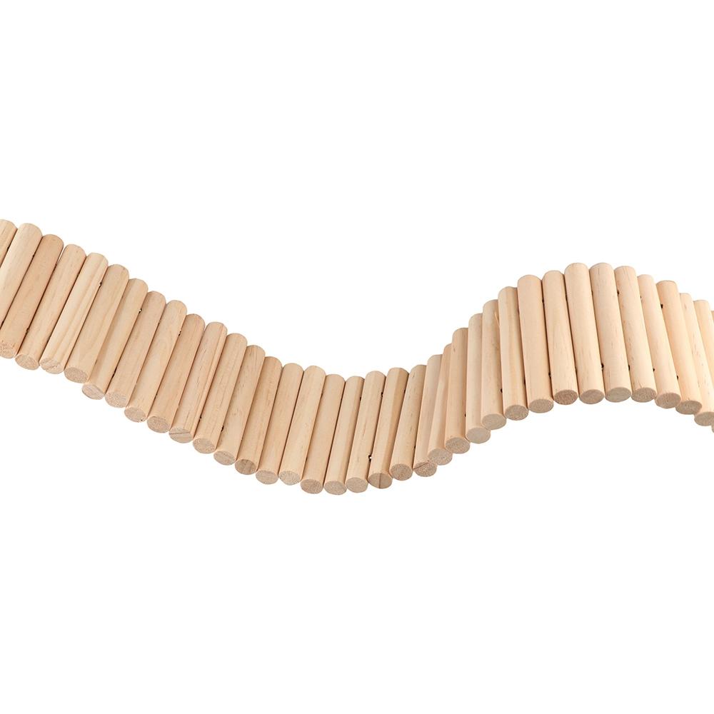 Деревянная лестница для хомяка, гибкая, простая в установке, подвесной мост для хомяка, украшение для клетки с проволочным соединением