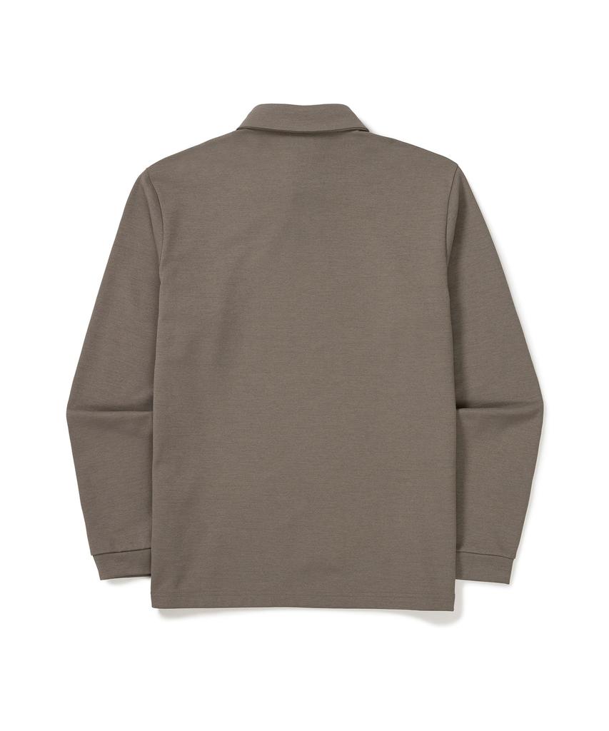 SNOWPEAK APPAREL Polo Long Sleeve T-Shirt (S24Fmtps10) Dark Khaki