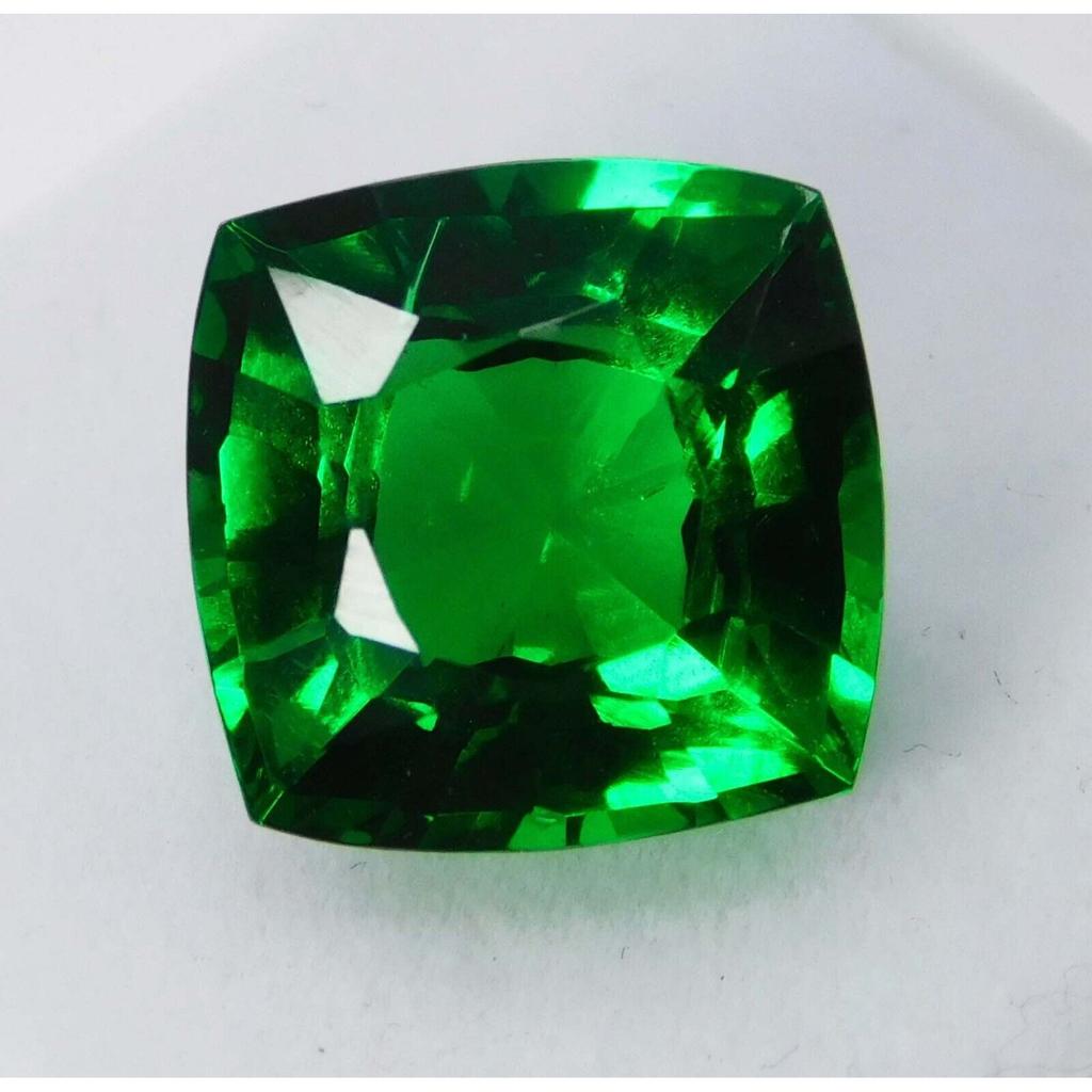 10.00 Ct NATURAL Green Tourmaline Square Cushion Shape Loose Gemstone