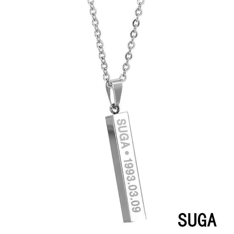 Bangtan Boys Themed Jewelry Stainless Steel Long Chain For Women And Teens