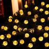 200 светодиодных солнечных уличных гирлянд в виде хрустальных шаров с 8 режимами освещения для двора, сада, крыльца, кемпинга, палатки, пикника на открытом воздухе, украшения для вечеринки