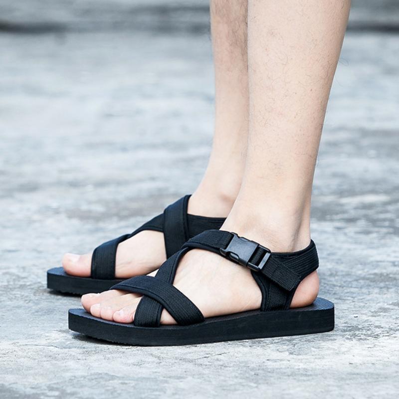 Сандалии женские летние модные трендовые шлепанцы одной линии для мужчин сандалии уличные парные сандалии мужская обувь пляжная для взрослых EVA