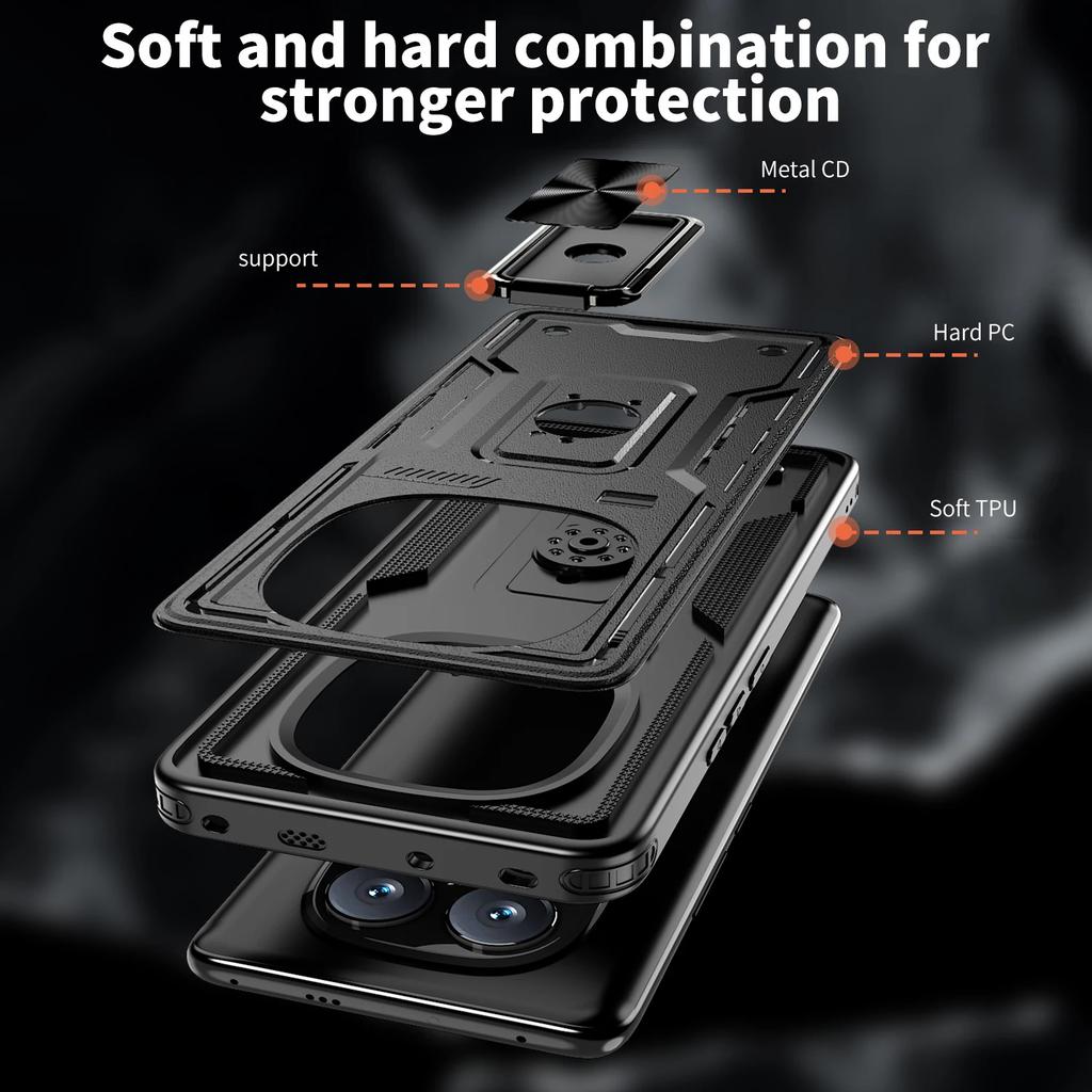 Magnetic Holder Stand Cover For Redmi Note 14 13 12 14C 13C 12C 13R Xiaomi 14T POCO M6 X6 Pro 4G 5G Shockproof Armor Phone Case