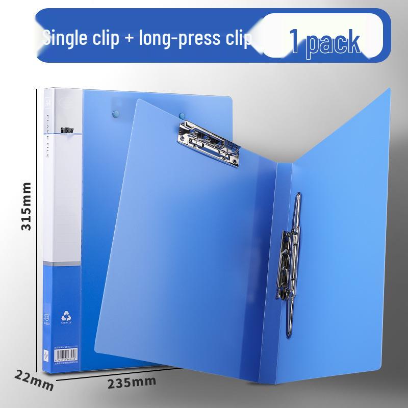A4 Double Clip Document Folder - Thickened Archive, Office Supplies, Single & Double Strong Clips