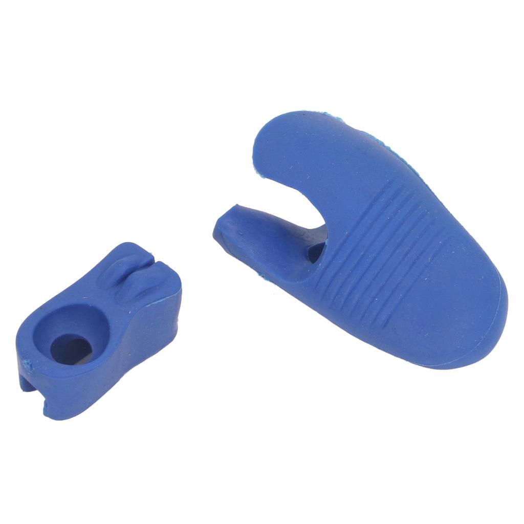 2 Pcs Violin Bow Grip Corrector Soft Reusable Silicone Violin Viola Bow Hold Teaching Aid Blue