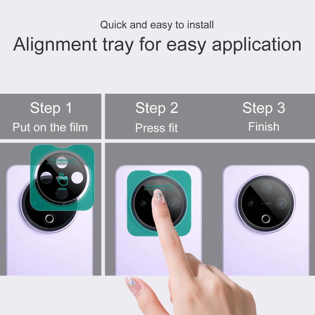 For Vivo Y500 5G China Glass IMAK High Definition Glass Lens Film Black Version