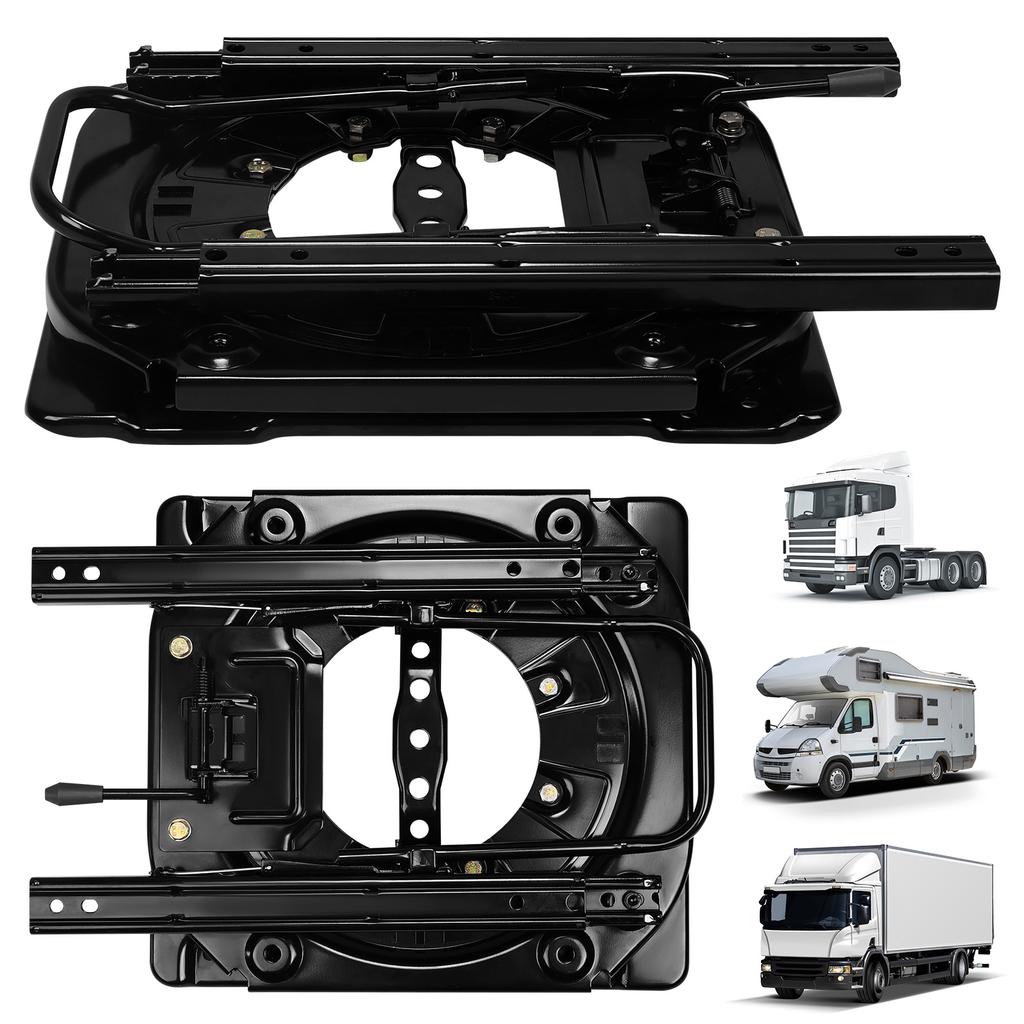 3mm Steel Plate Heavy Duty Seat Swivel Base W/ Slider Rotating Seat Base Car Chair Swivel Base for RV Van Camper Boat Truck Bus