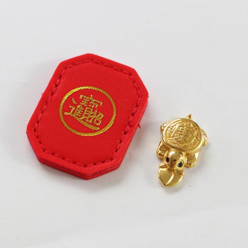 Fengshui Lucky Turtle Wallet Charm Money-biting Turtle Ornaments Decor For Longevity Protection & Financial Stability·