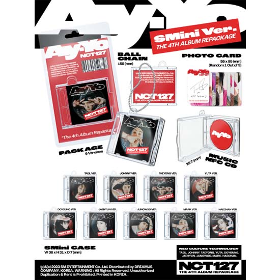 NCT 127 Переиздание 4-го альбома "Ay-Yo"(СМини Вер.)'