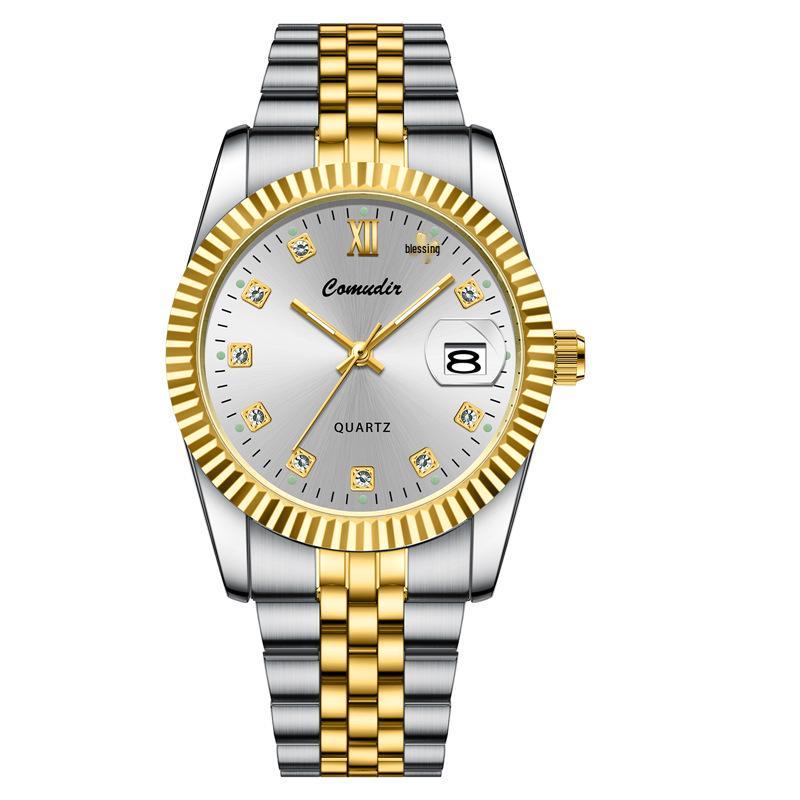 Светящиеся Водонепроницаемые Кварцевые Парные Часы - Мужские и Женские Повседневные Парные Часы с Календарем