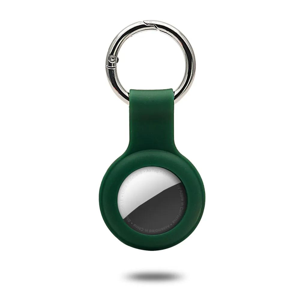 Чехол для Apple Airtags Кейс Жидкий силикон Защитная оболочка Трекер Аксессуары Противоударный Чехол-брелок Air tag