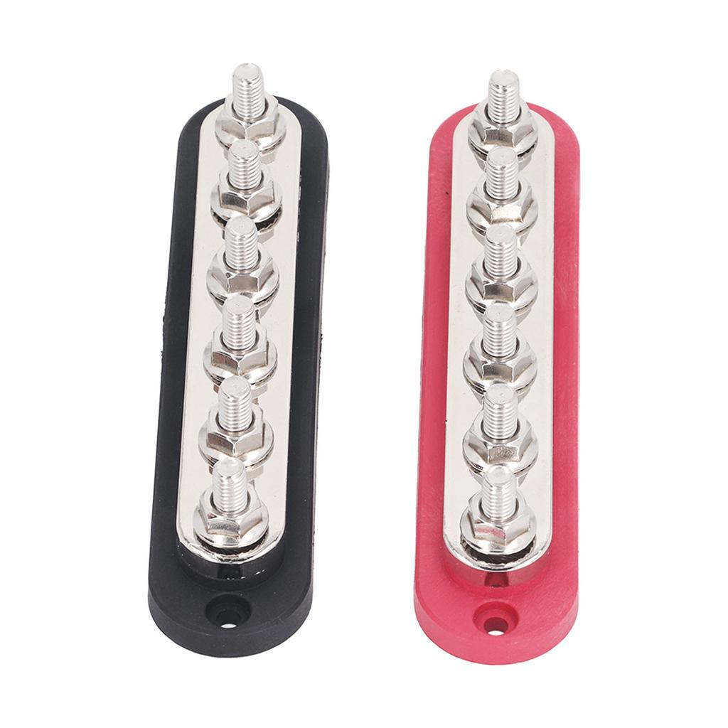 2 шт. M8 300A 12‑48 В Блок распределения питания из латуни и нержавеющей стали Клеммный блок шины для автомобиля Bo