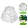 10 шт. прозрачные пластиковые блюдца для растений, поддоны для капель круглой формы, не легко деформируются, прозрачные комнатные горшки для цветов, тарелка, тарелка