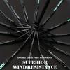 16K Двойные Кости Большой Зонт Мужской Женский Ветрозащитный Компактный Автоматический Зонт 10K Бизнес Роскошный Зонт От Солнца Дождя Путешествия