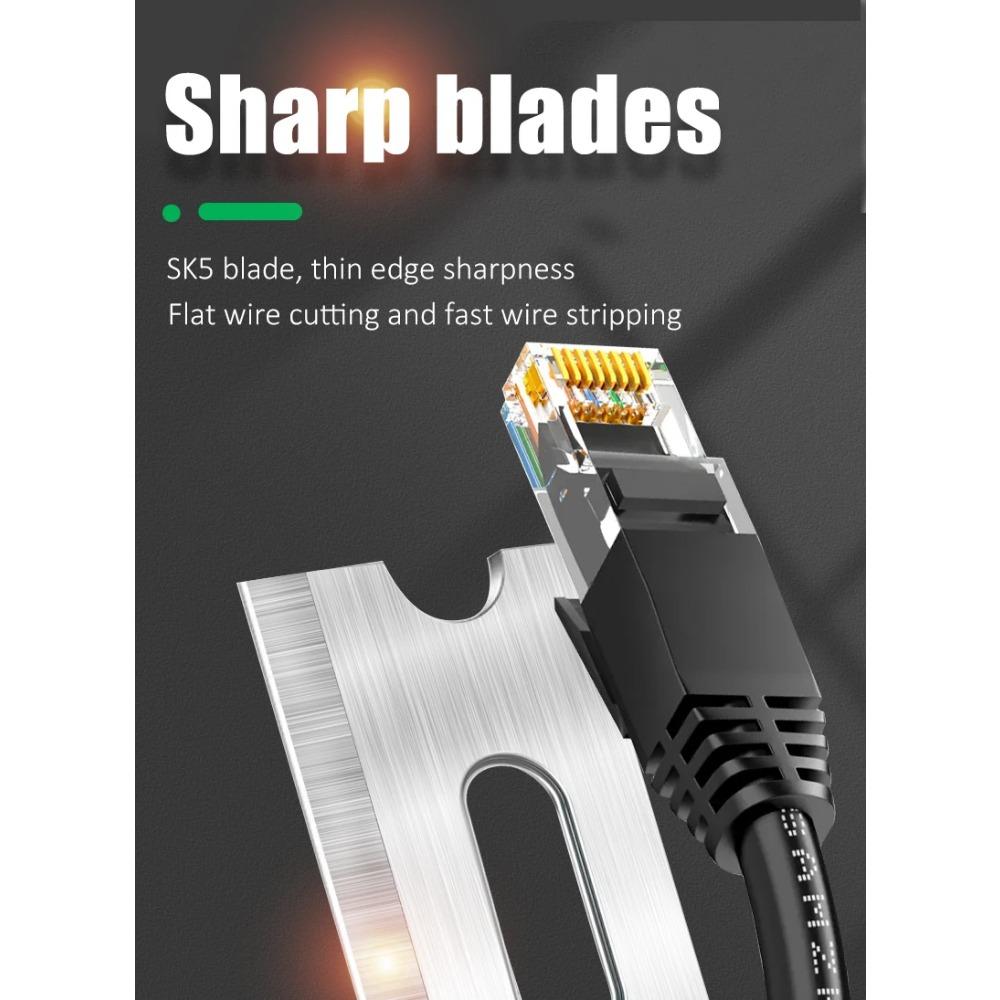 Сетевые плоскогубцы с храповым механизмом 8P6P, плоскогубцы для стальной проволоки, пресс-клещи для проволоки с хрустальной головкой, трехцелевой набор, плоскогубцы для зачистки проводов