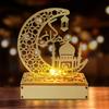DIY Ramadan Eid Wooden LED Lights for Ramadan Outdoor Home Mubarak Decorations