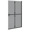 Walk In Shower Screen Black 110 x 6.5 x 190 cm