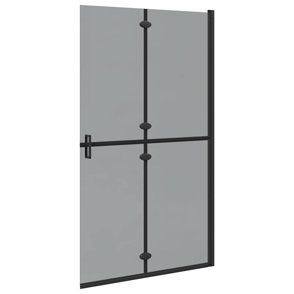 Walk In Shower Screen Black 110 x 6.5 x 190 cm