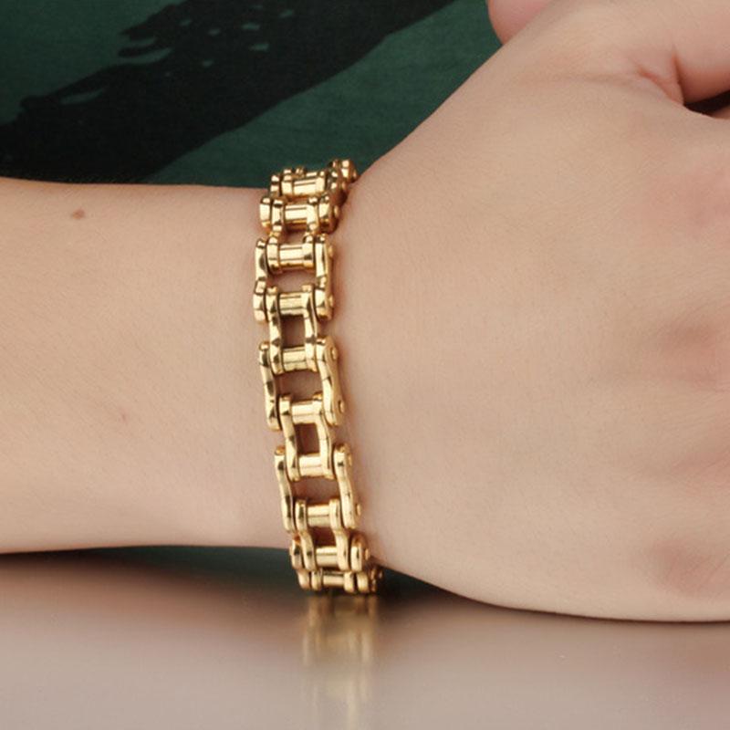 SCIONE Браслет Мужской браслет Рок Персонализированная мотоциклетная цепь Велосипедный браслет