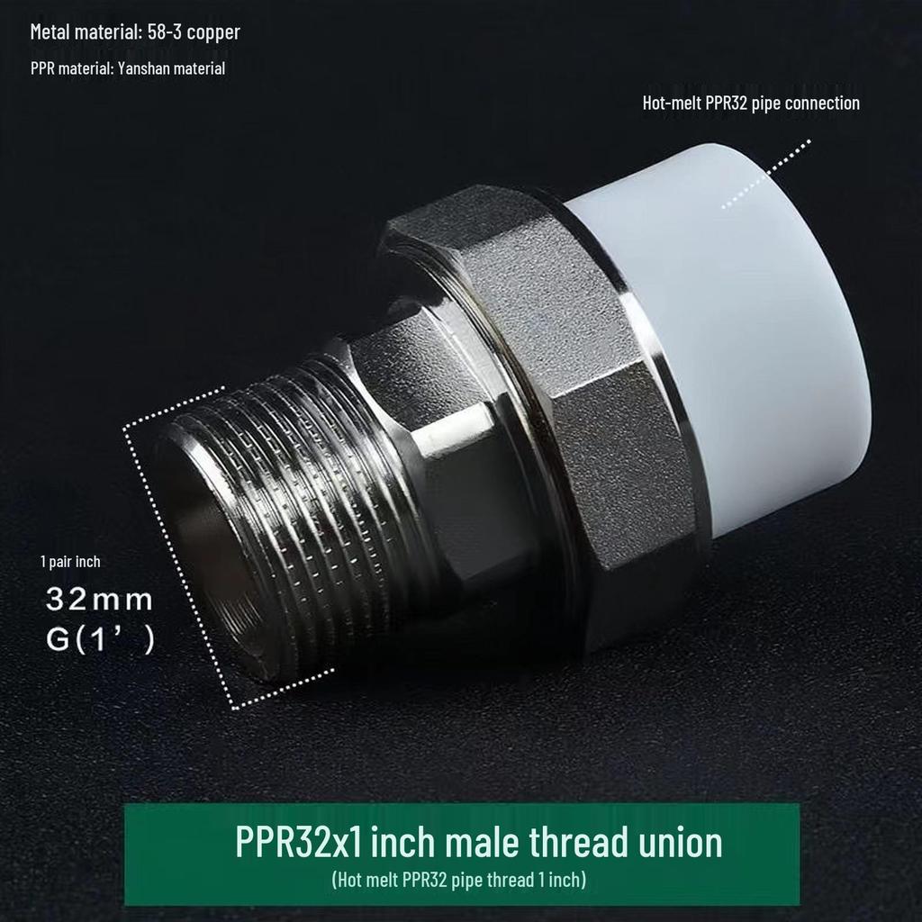 PPR Медно-чугунная муфта, внутренняя и наружная резьба, 20-110 мм, двухсторонняя PPR чугунная муфта