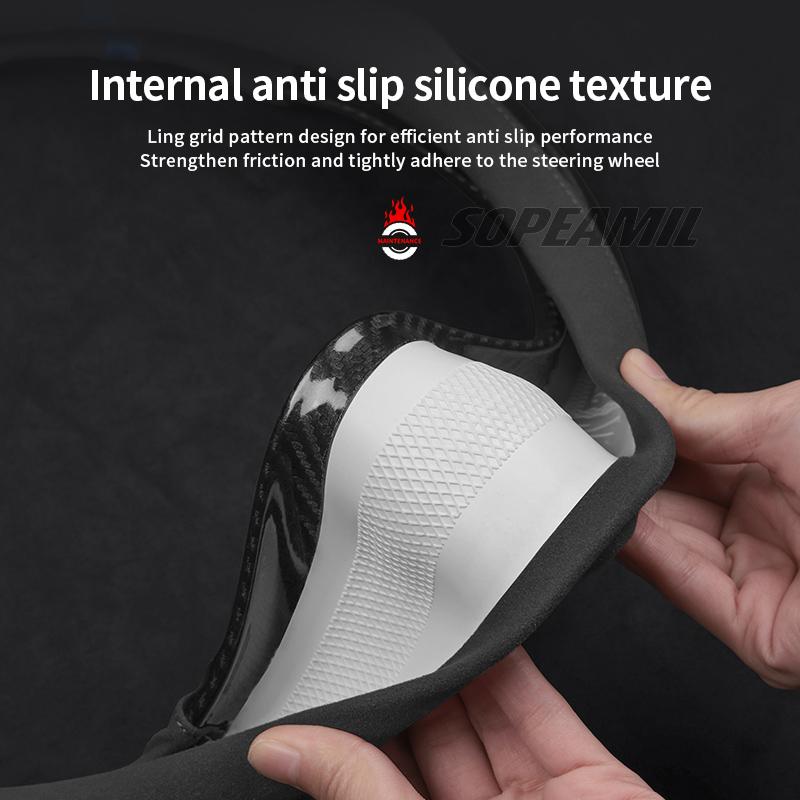 Car Carbon Fiber Suede Steering Wheel Cover Lexus F Sport ES200 ES300 LS500h RX300 GS250 GS300 IS300 LX570 CT200h GX460 NX300 UX