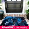 Anime Pokemon Greninja Water Splash Print Non-slip Doormat, Soft Absorbent Floor Rug for Home Decor