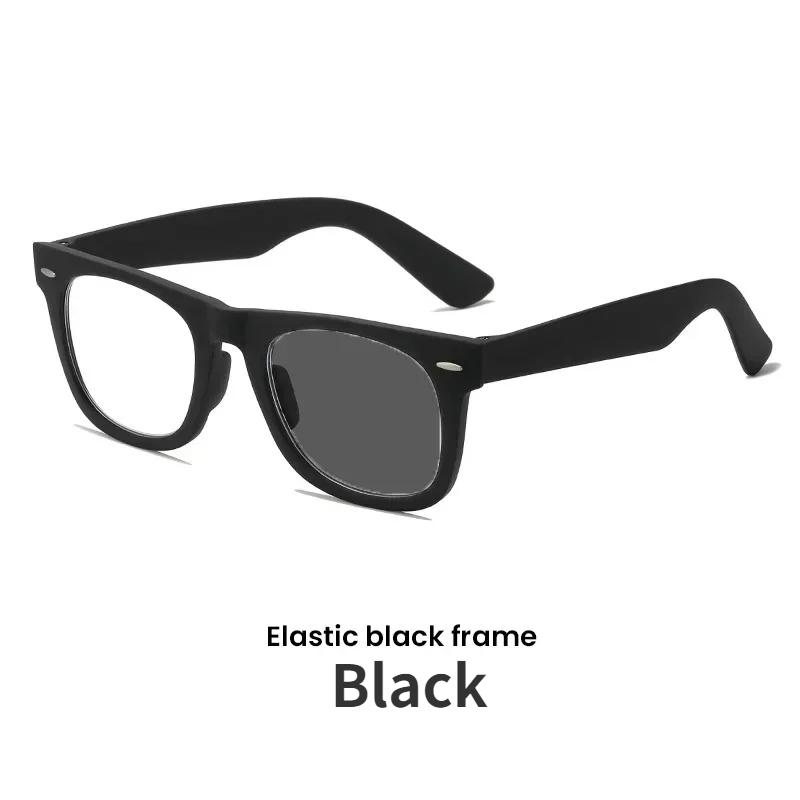 Винтажные мужские фотохромные очки для чтения в большой оправе, анти-синий свет, очки для пресбиопии, уличные солнцезащитные очки с плюсом диоптрия