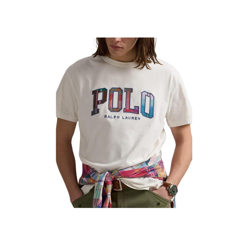 Polo Ralph Lauren SS25 Crew Neck Logo Patch Embroidered Short Sleeve T-Shirt Men Tops White 710964480-001