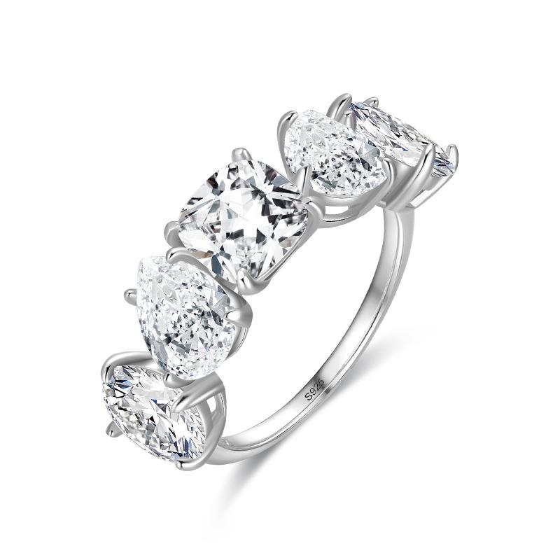 Tancise Classic стерлингового серебра 925 пробы кольцо с цирконом женские ювелирные изделия свадебное обещание вечерние подарок