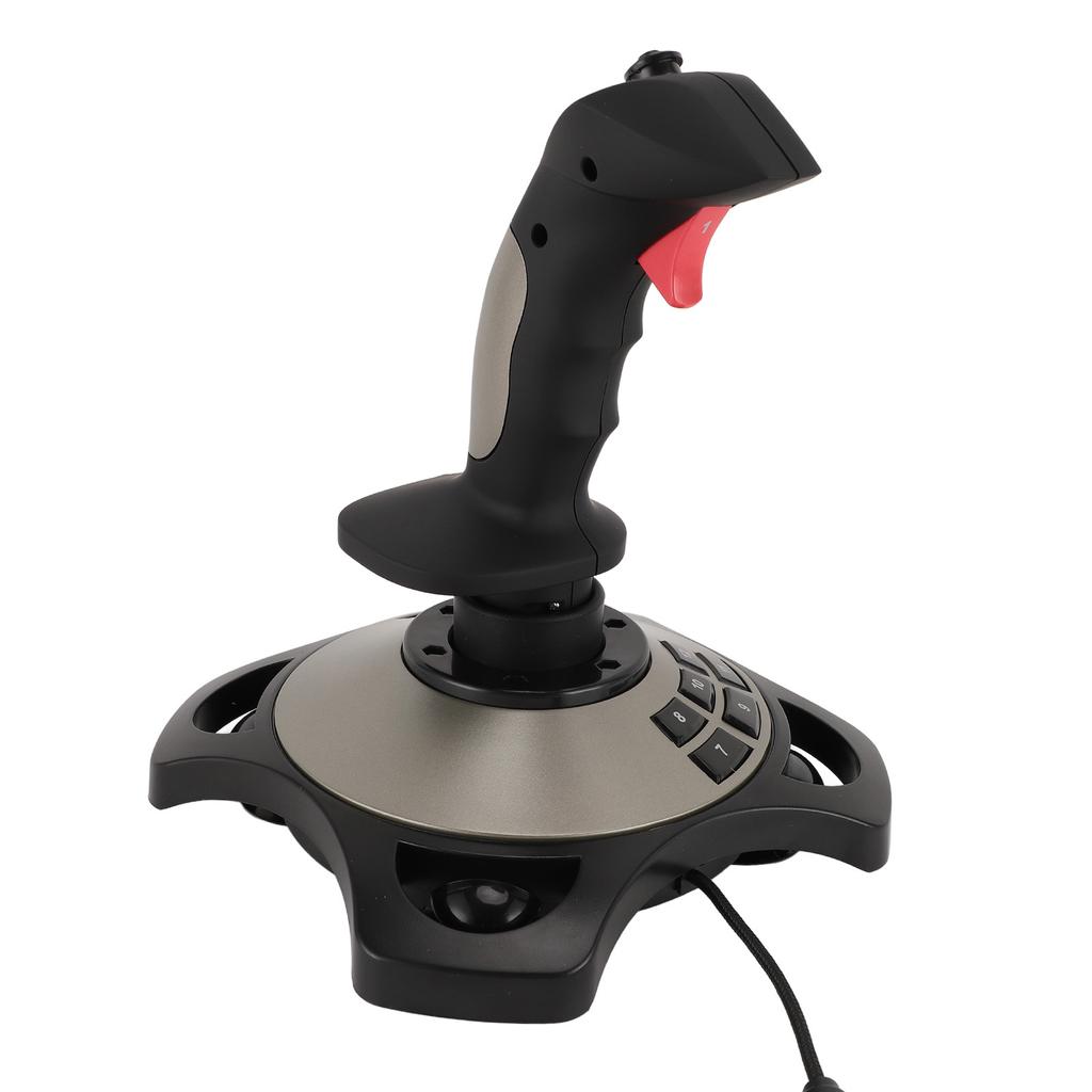 PC Flight Joystick Wired Flight Stick Flight Simulator Control Joystick with Vibration Function
