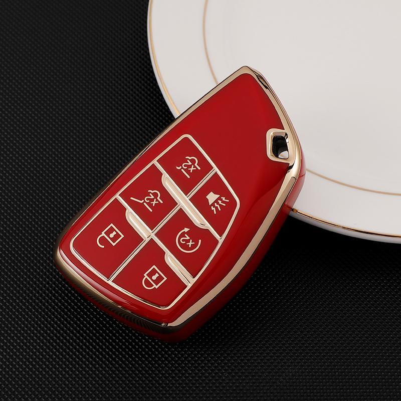 Чехол для ключей из ТПУ с 6 кнопками, держатель для GMC Yukon для Chevrolet Suburban Tahoe для Buick ENVISION S Plus Avenir Fob