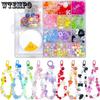 Assorted Acrylic Beads for Bracelet Jewelry Making Cute Beads for Bracelets Making Keychain Beads Kandi Beads Charms DIY Keychain Phone Charm
