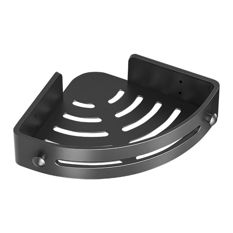 Bathroom Triangle Wall Rack: Punch-Free Storage & Towel Holder