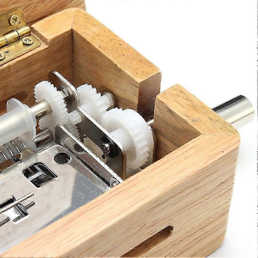 15 Tone Hand-Cranked DIY Music Box with Paper Strips Create Your Own Melodies Wooden Material 15-Note Mechanical Sound DIY Craft Music Kit for Custom-