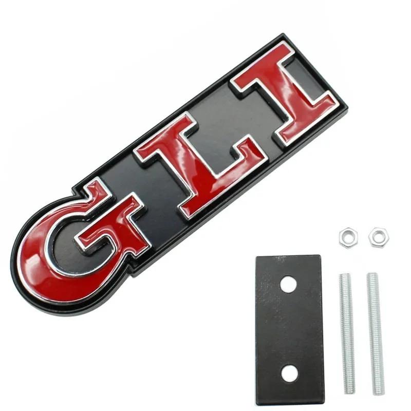 AGLNX1 3D Metal Letters GLI Logo Front Grill Emblem Badge Car Trunk Decals For GTI Volkswagen VW Jetta Passat Arteon Golf MK6 Sticker