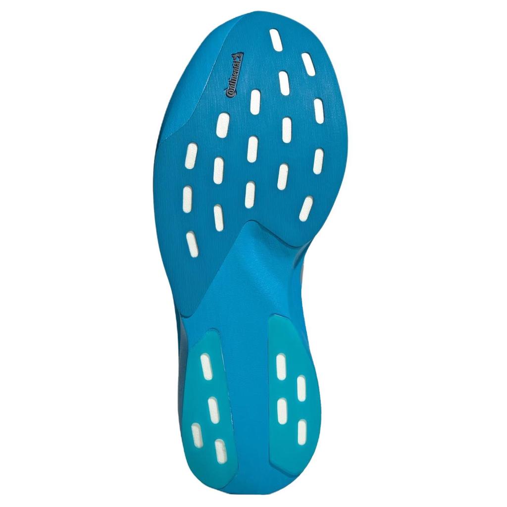 Adidas Adizero Evo SL Кроссовки женские цвета «Солнечный синий» с серебристо-металлическими и ярко-красными деталями JR4729