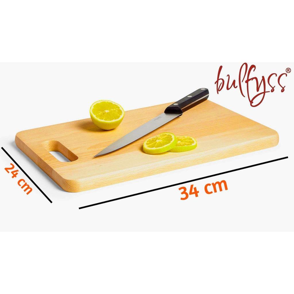 Разделочная доска из натурального бамбука для кухонных овощей, фруктов и сыра, без BPA, экологически чистая, антимикробная (34 х 24 см)