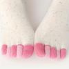 1Pair Five Finger Socks Women'S Pure Cotton Five Toe Socks Sweat Absorbing Mid Tube Split Toe Socks Warm Toes Short Socks