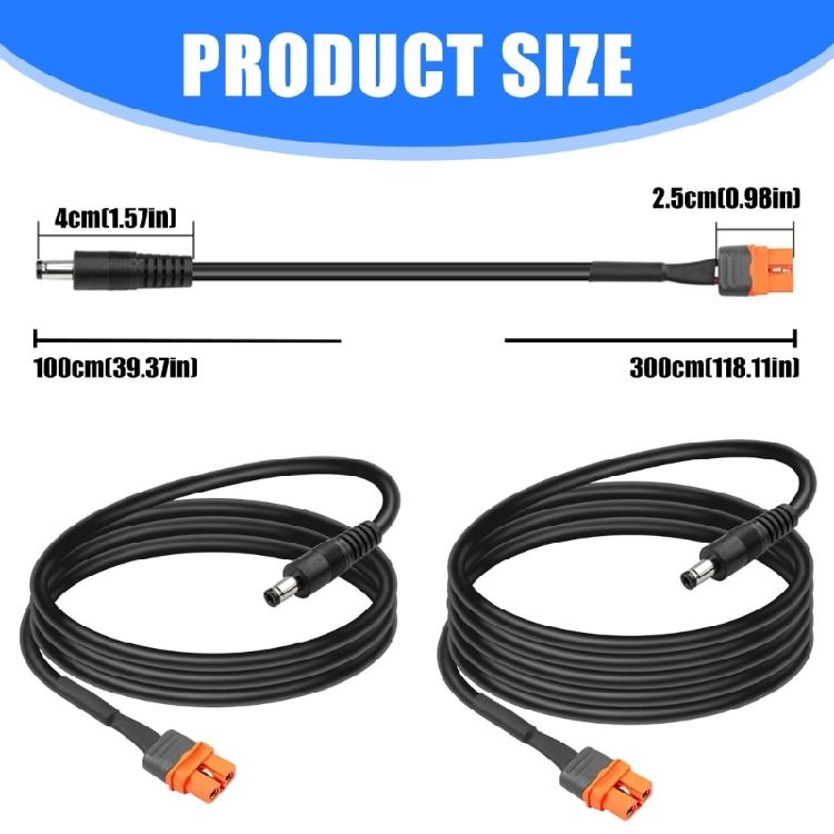 Кабель-переходник 2+1 pin для кабеля связи XT60if на DC5521 для подключения аккумуляторного блока