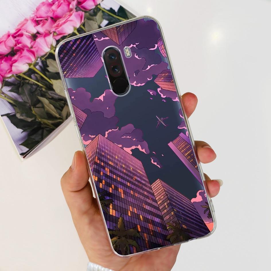 6,81" Чехол для Xiaomi Mi Pocophone F1 Силиконовая задняя крышка Модный ТПУ чехол для телефона Для Xiaomi Poco F1 Чехлы PocofoneF1 Мягкий бампер