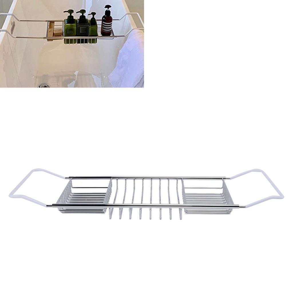 Поднос для ванны Раздвижной поднос для душевой кабины из нержавеющей стали для роскошной ванны Аксессуары для ванной комнаты