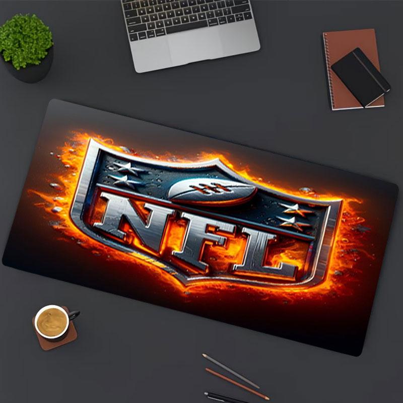 NFL Print Mouse Pad, for Keyboard Pad Laptop PC Mat for Office Home Use, Desk Decor, Perfect Birthday Gift for Gamers