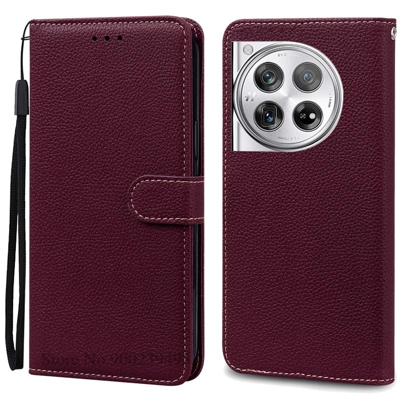 For Oneplus 12 Case Leather Wallet Flip Cover Phone Case For Oneplus 12 Coque Fundas For One Plus 12 Oneplus12 Phone Case Fundas