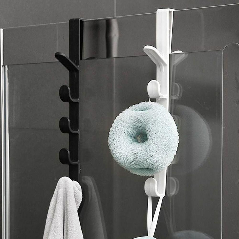 Wall-mounted Door Hanger Hooks 5 Hooks Hanging Rack New Door Hooks for Clothes Bag Caps Purse