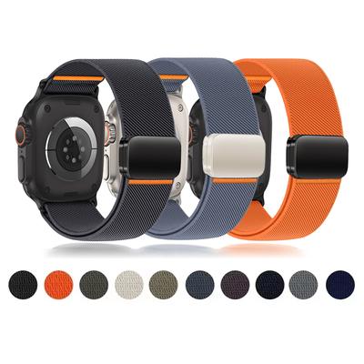 3 шт. Магнитные ремешки для Apple Watch ultra 2 ремешок 49 мм 46 мм 44 мм 45 мм 42 мм Эластичный нейлоновый петлевой браслет IWatch Series 10 9 8 7 SE